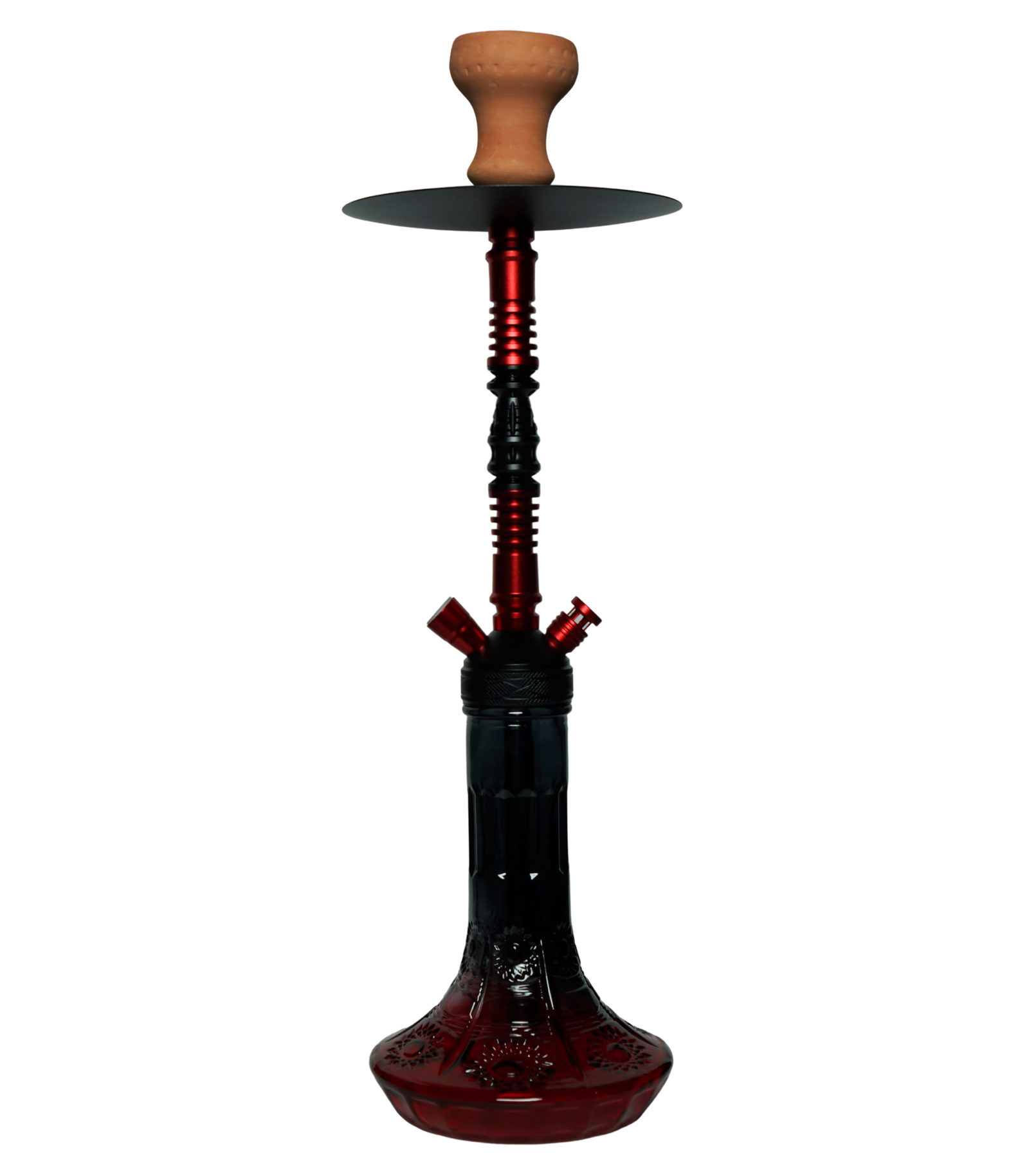 Contemporary hookah with glass base and hookah head