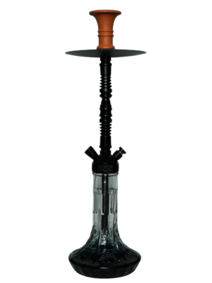 Contemporary hookah with glass base and hookah head
