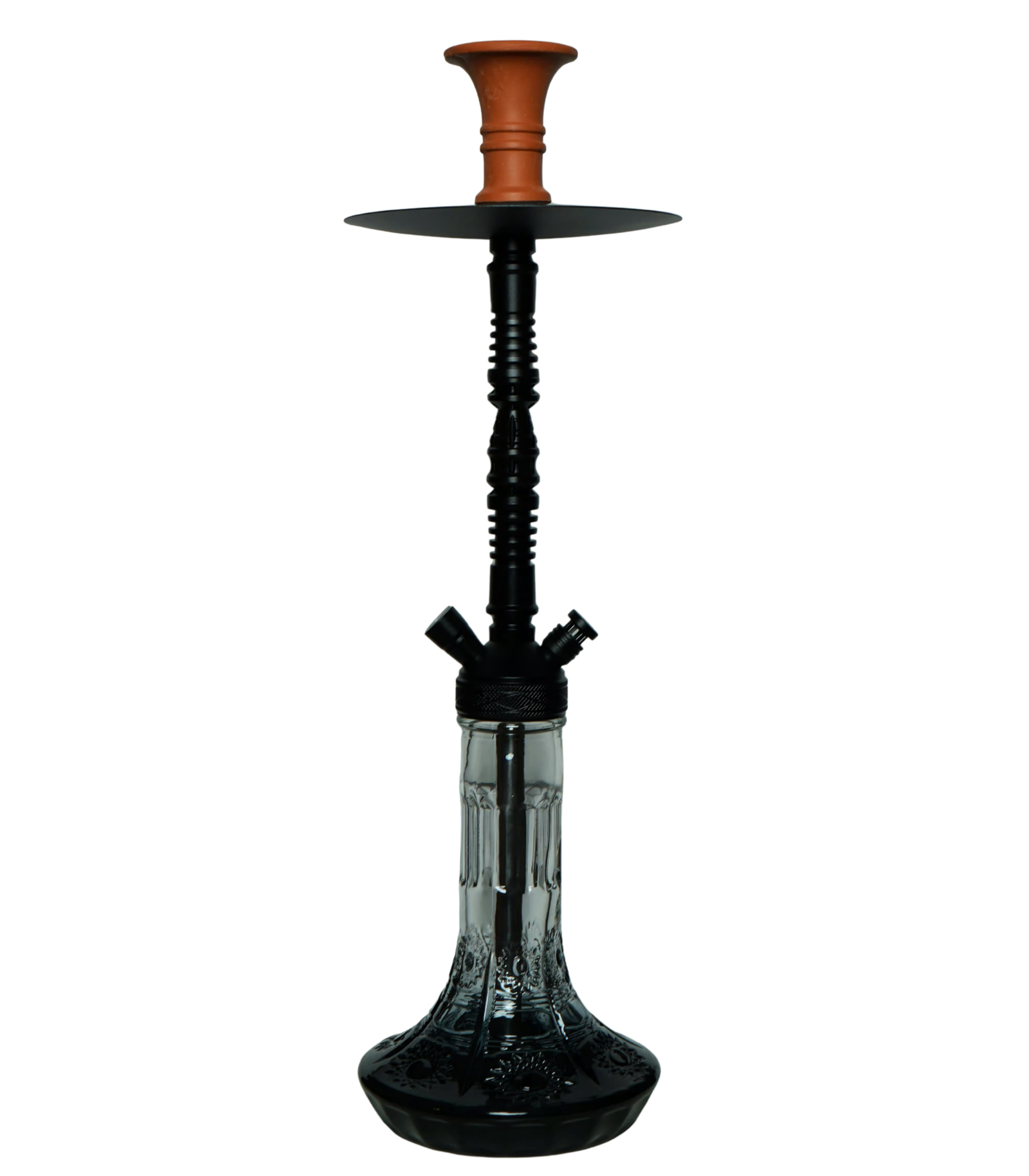 Contemporary hookah with glass base and hookah head