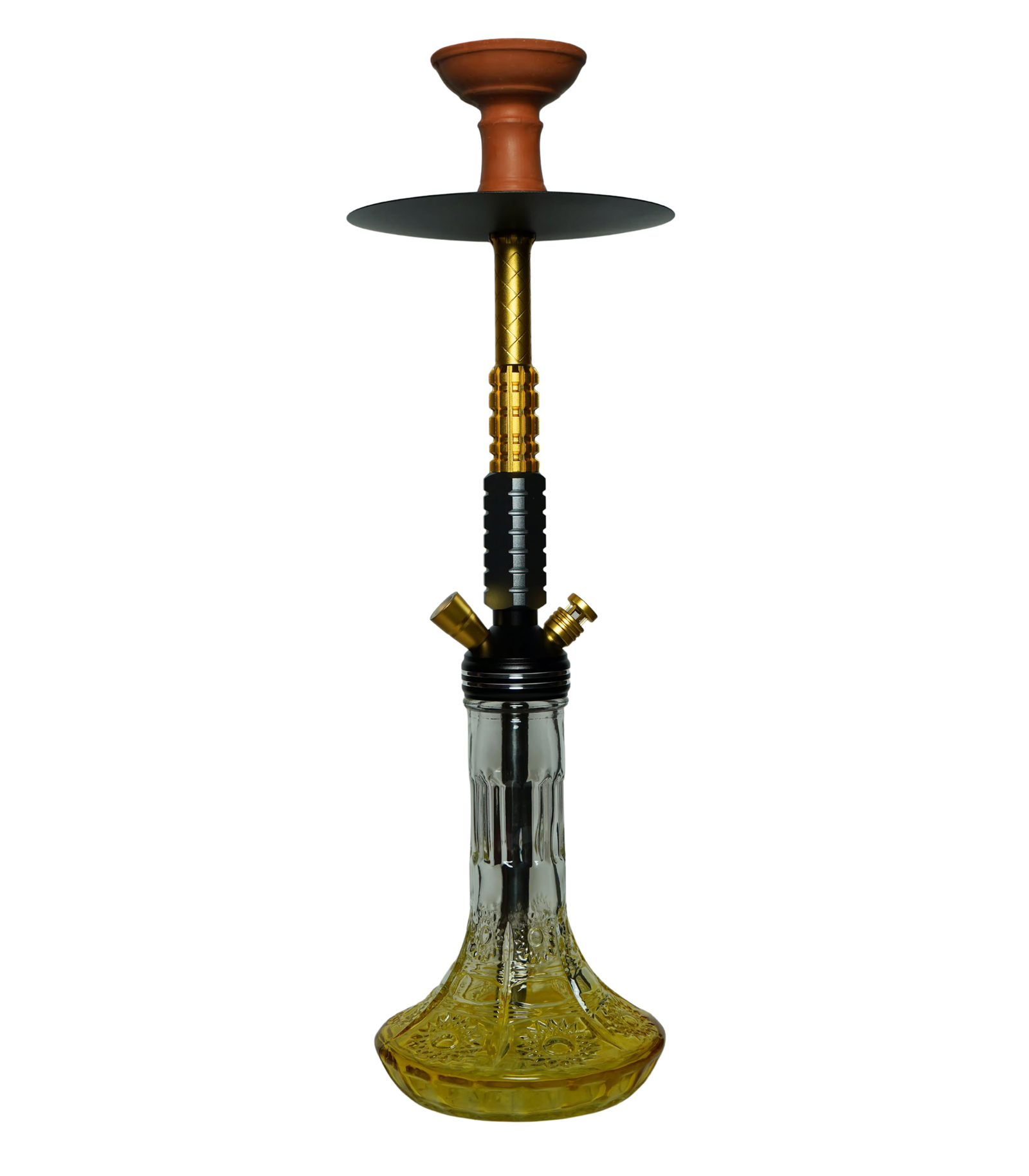 Contemporary hookah with glass base and hookah head
