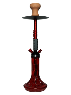Contemporary hookah with glass base and hookah head