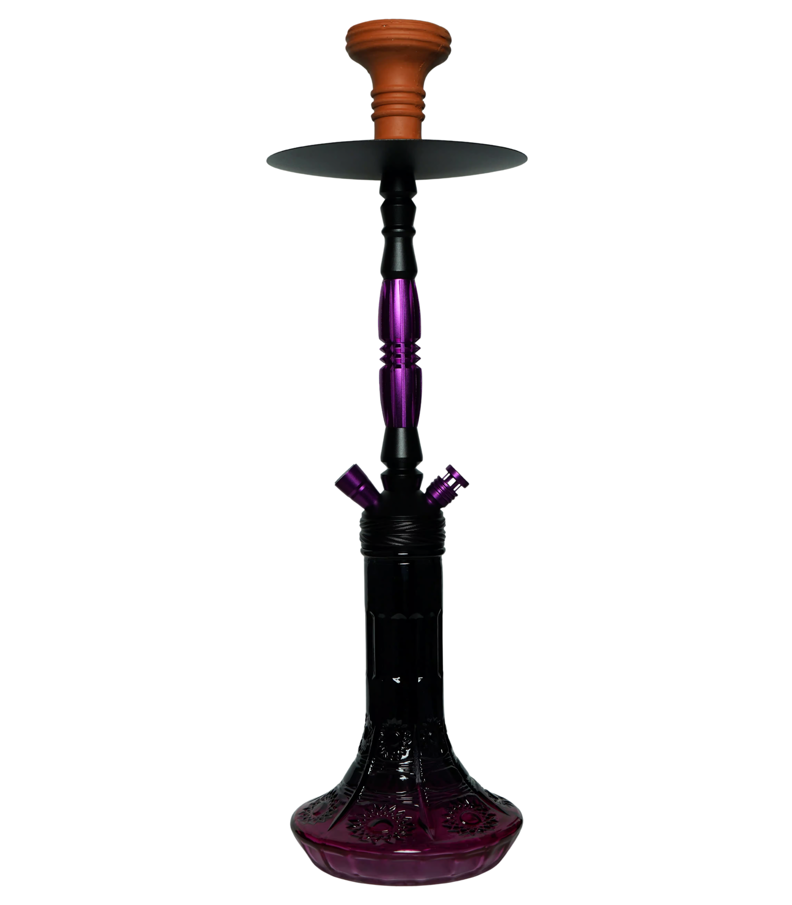 Contemporary hookah with glass base and hookah head