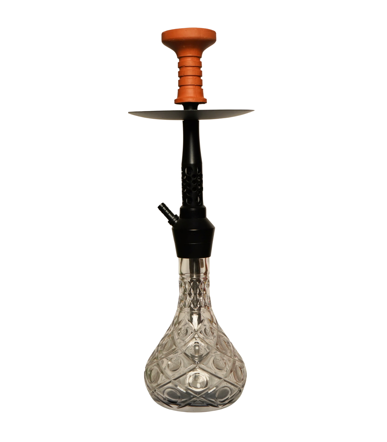 Contemporary hookah with glass base and hookah head