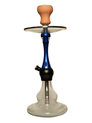 Contemporary hookah with glass base and hookah head
