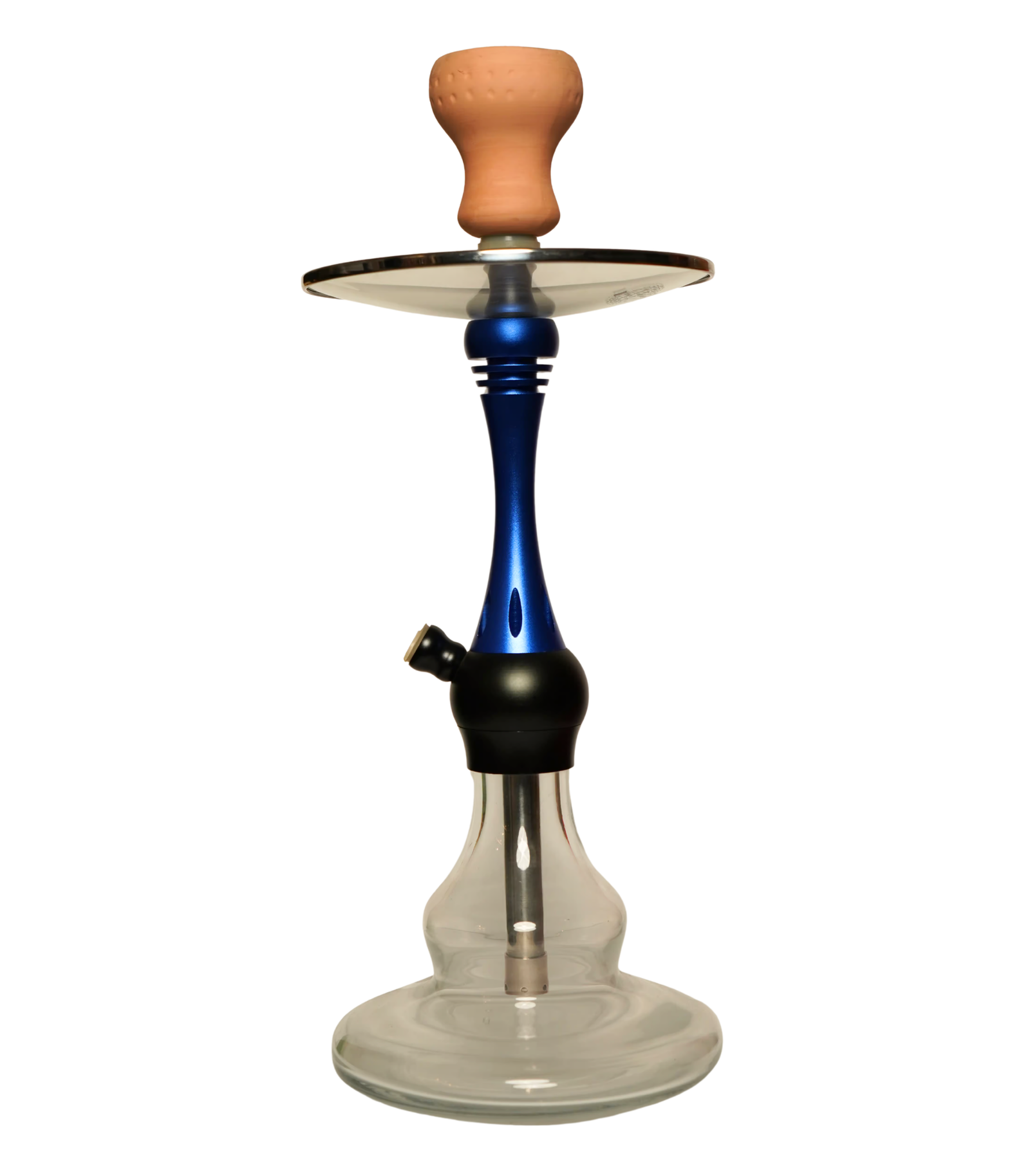 Contemporary hookah with glass base and hookah head