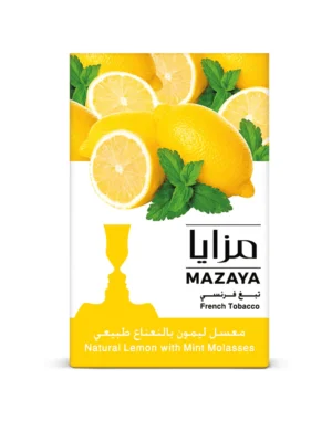 Buy Mazaya Lemon with Mint Shisha Tobacco - Zesty Citrus and Mint Hookah Flavor at Hookah Home