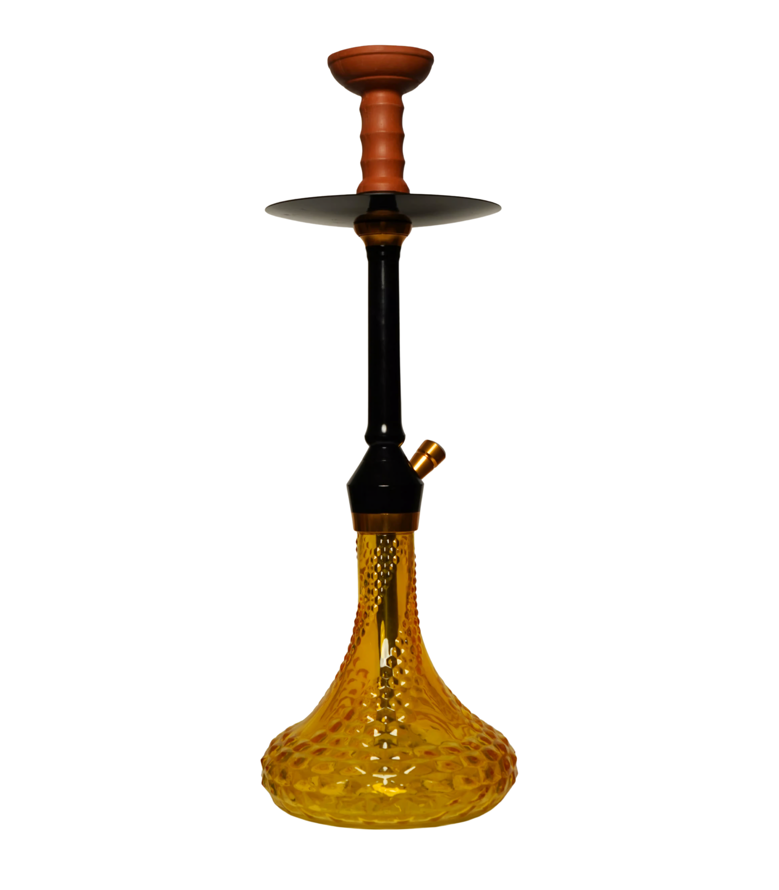 Contemporary hookah with glass base and hookah head