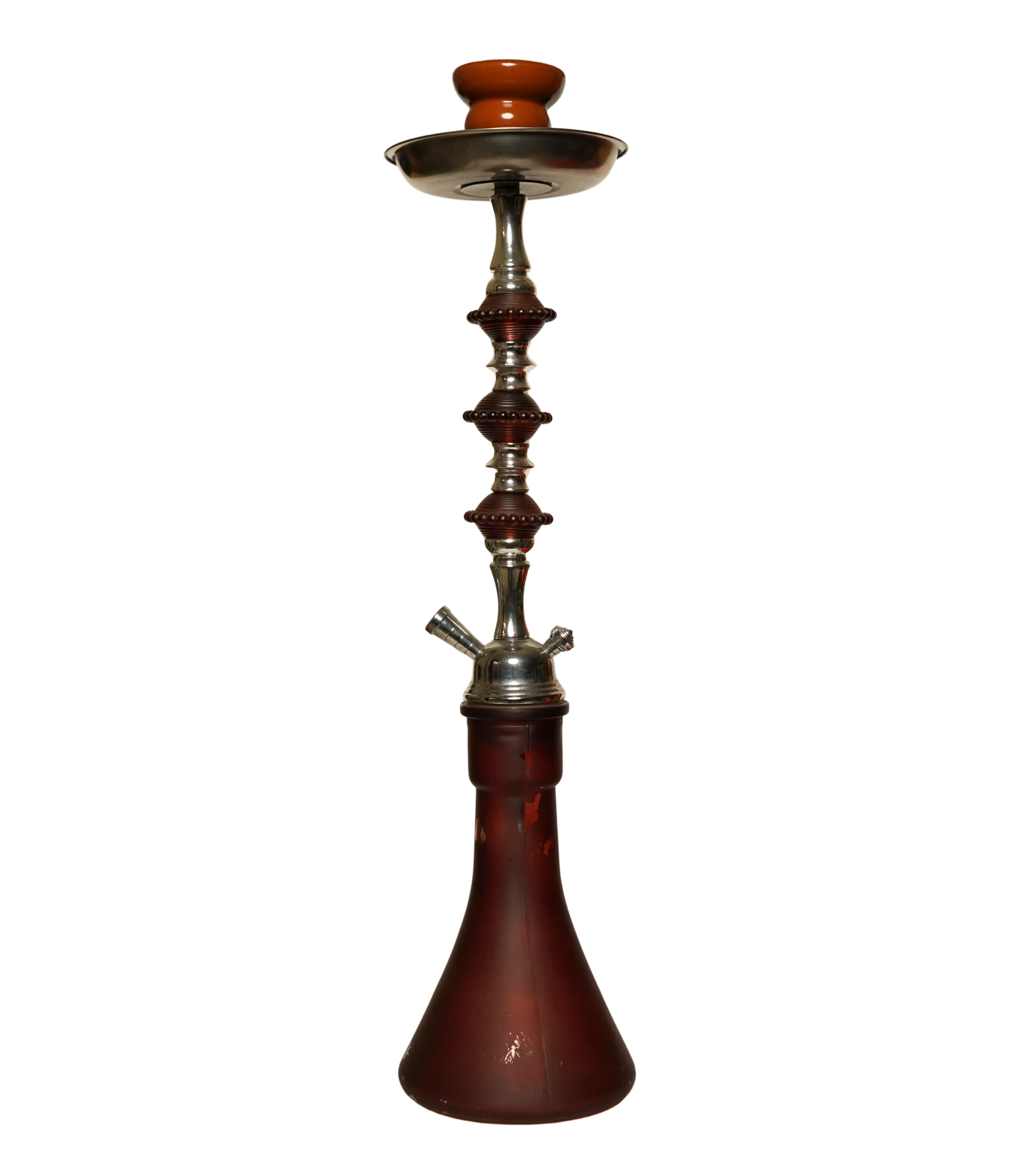 Contemporary hookah with glass base and hookah head