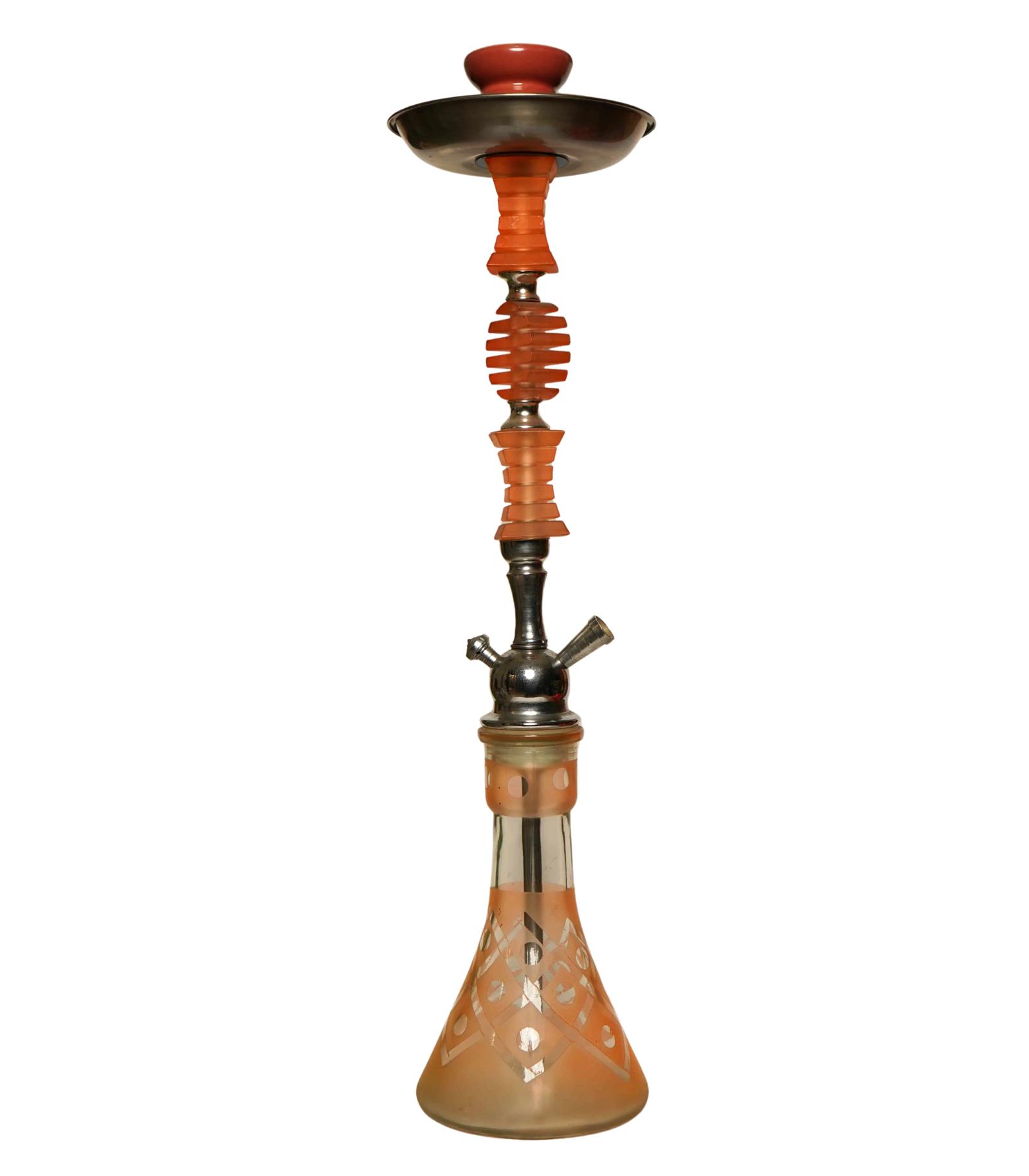 Contemporary hookah with glass base and hookah head