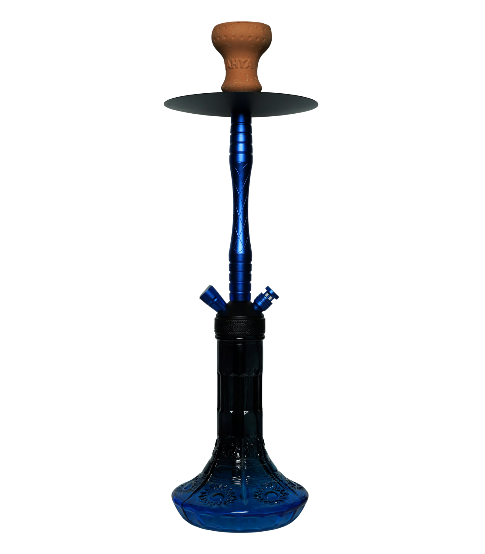 Contemporary hookah with glass base and hookah head