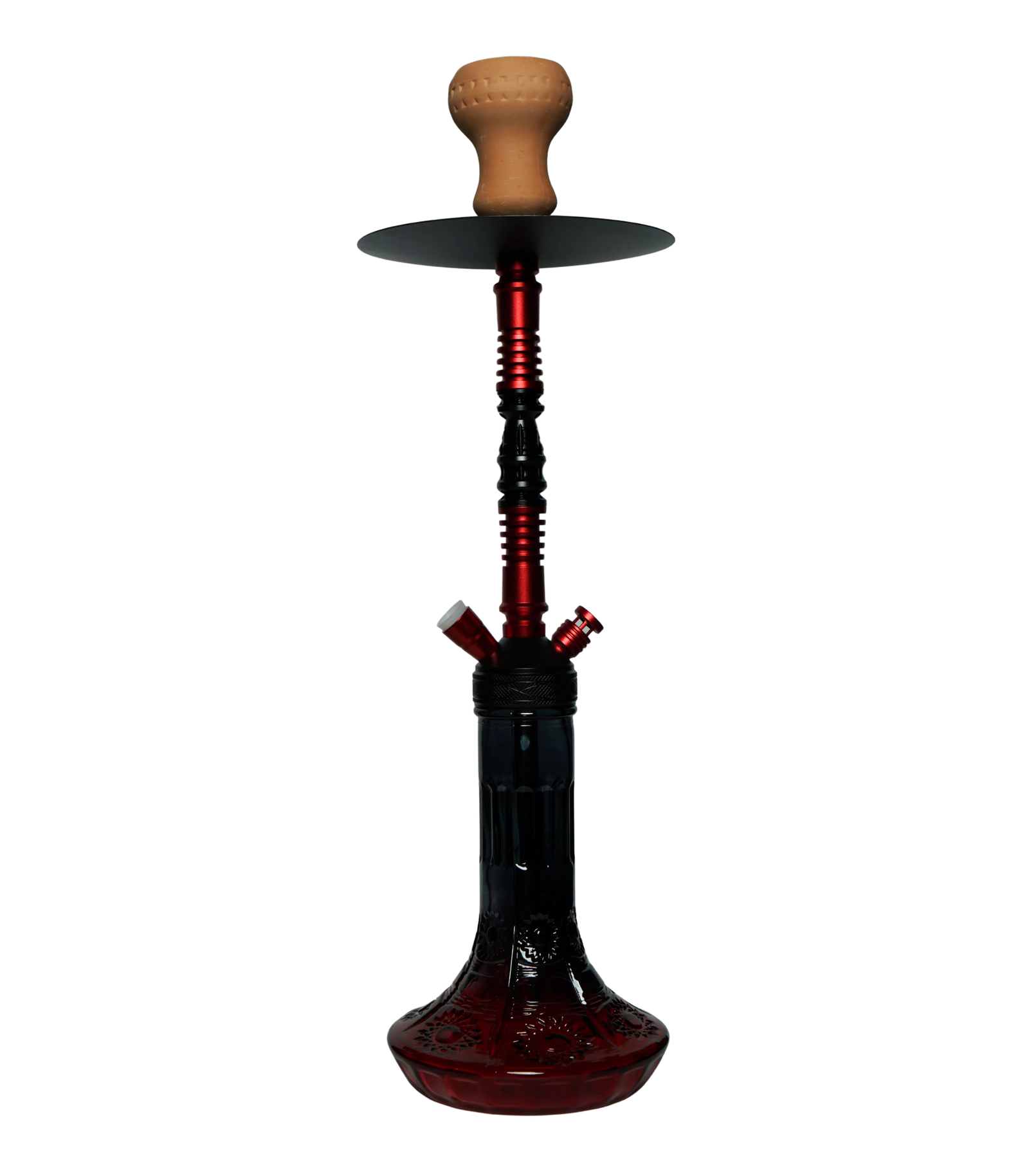 Contemporary hookah with glass base and hookah head