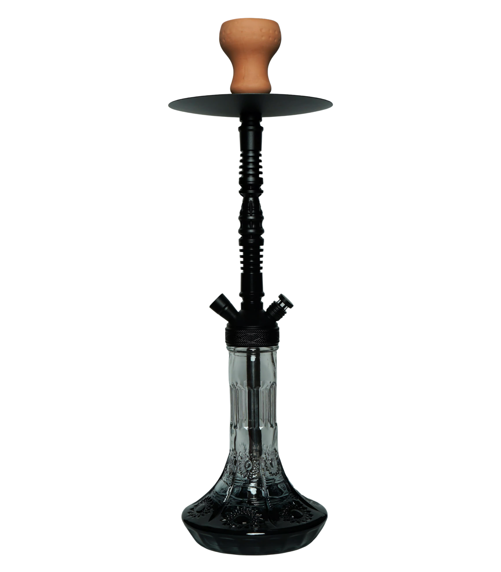 Contemporary hookah with glass base and hookah head