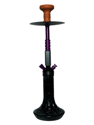 Contemporary hookah with glass base and hookah head