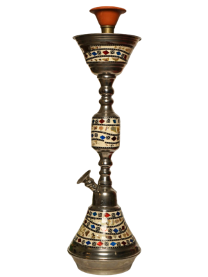 Contemporary hookah with glass base and hookah head