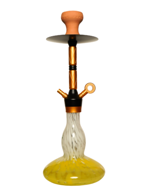 Contemporary hookah with glass base and hookah head