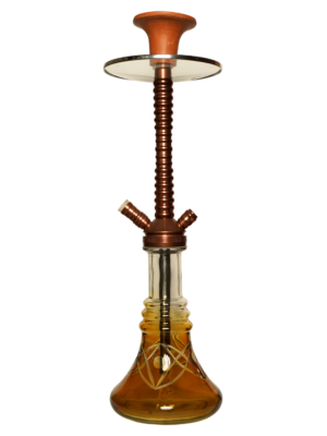 Contemporary hookah with glass base and hookah head