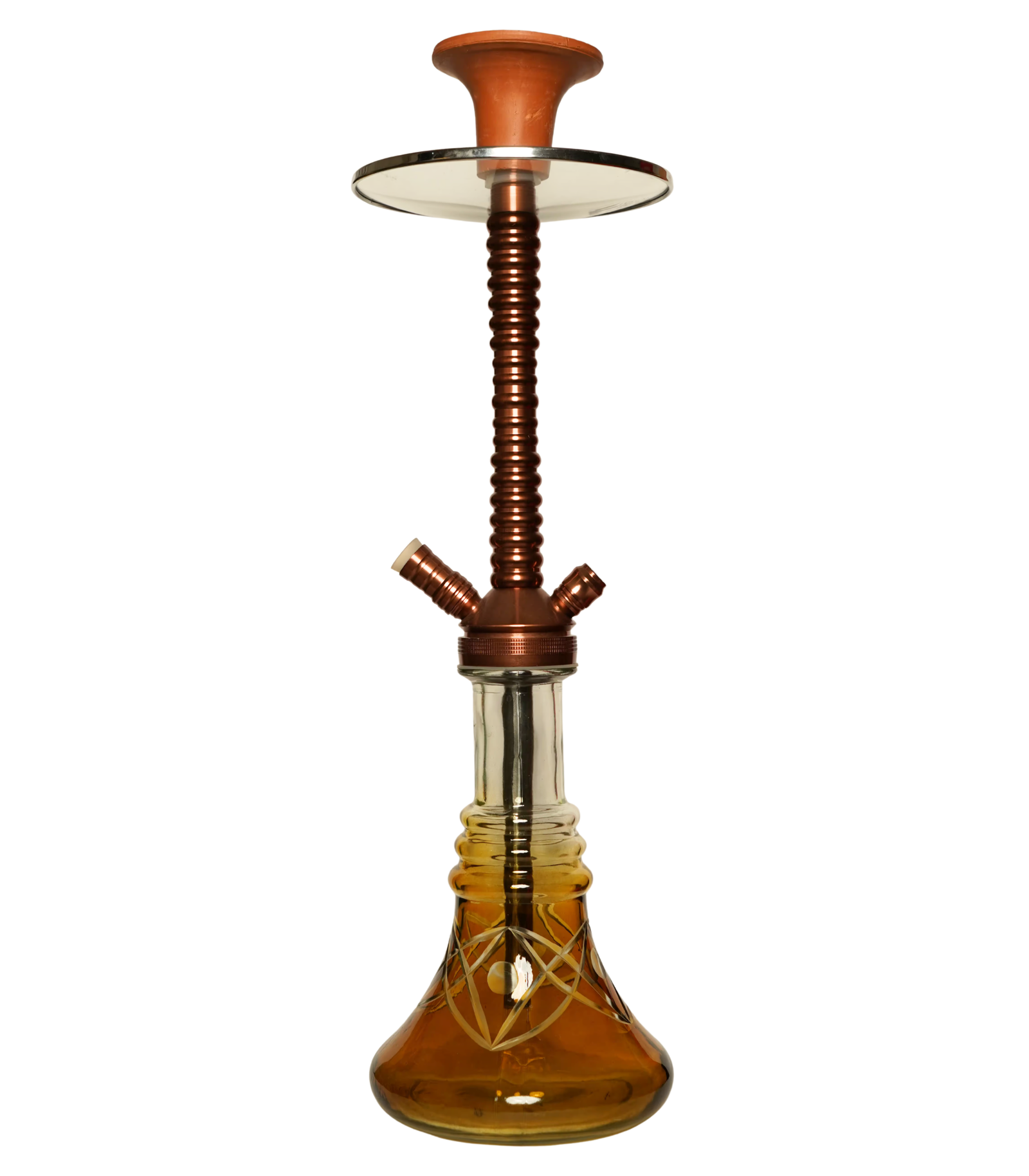Contemporary hookah with glass base and hookah head