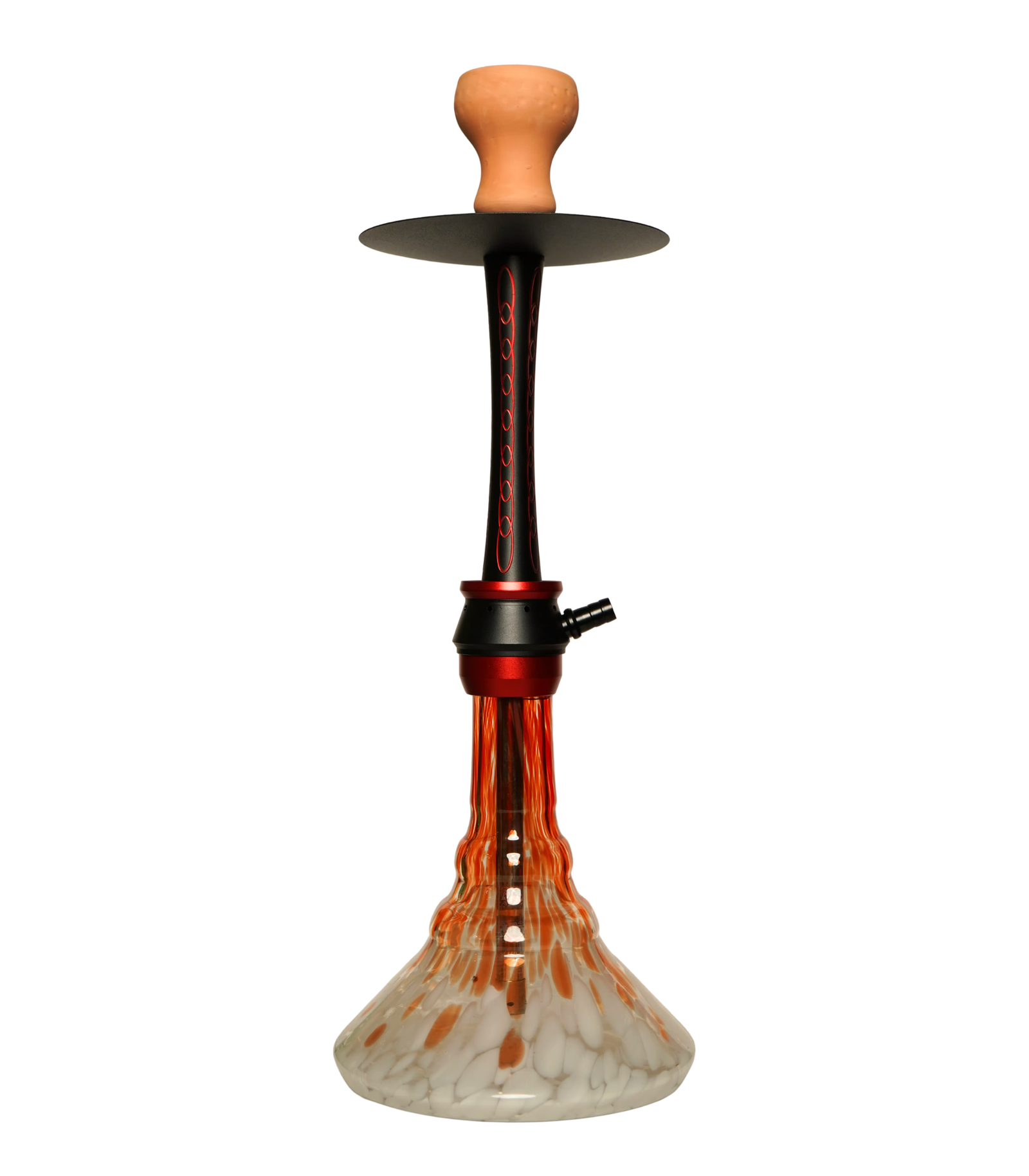 Contemporary hookah with glass base and hookah head