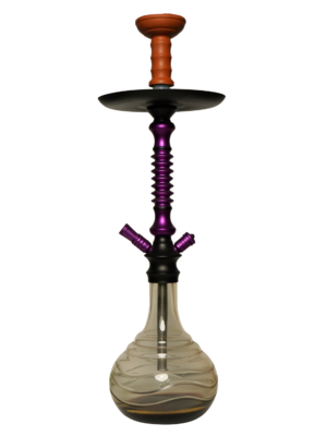 Contemporary hookah with glass base and hookah head