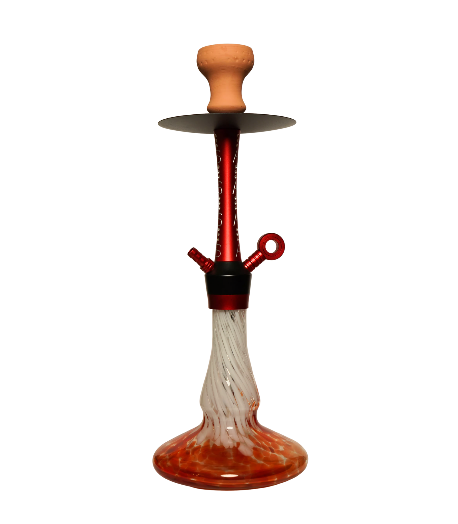 Contemporary hookah with glass base and hookah head