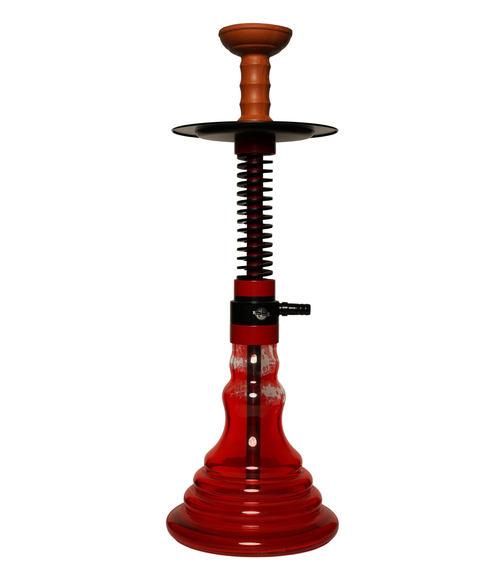 Contemporary hookah with glass base and hookah head