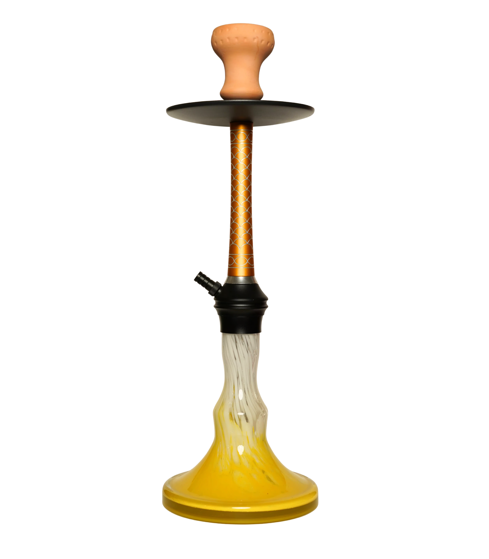 Contemporary hookah with glass base and hookah head