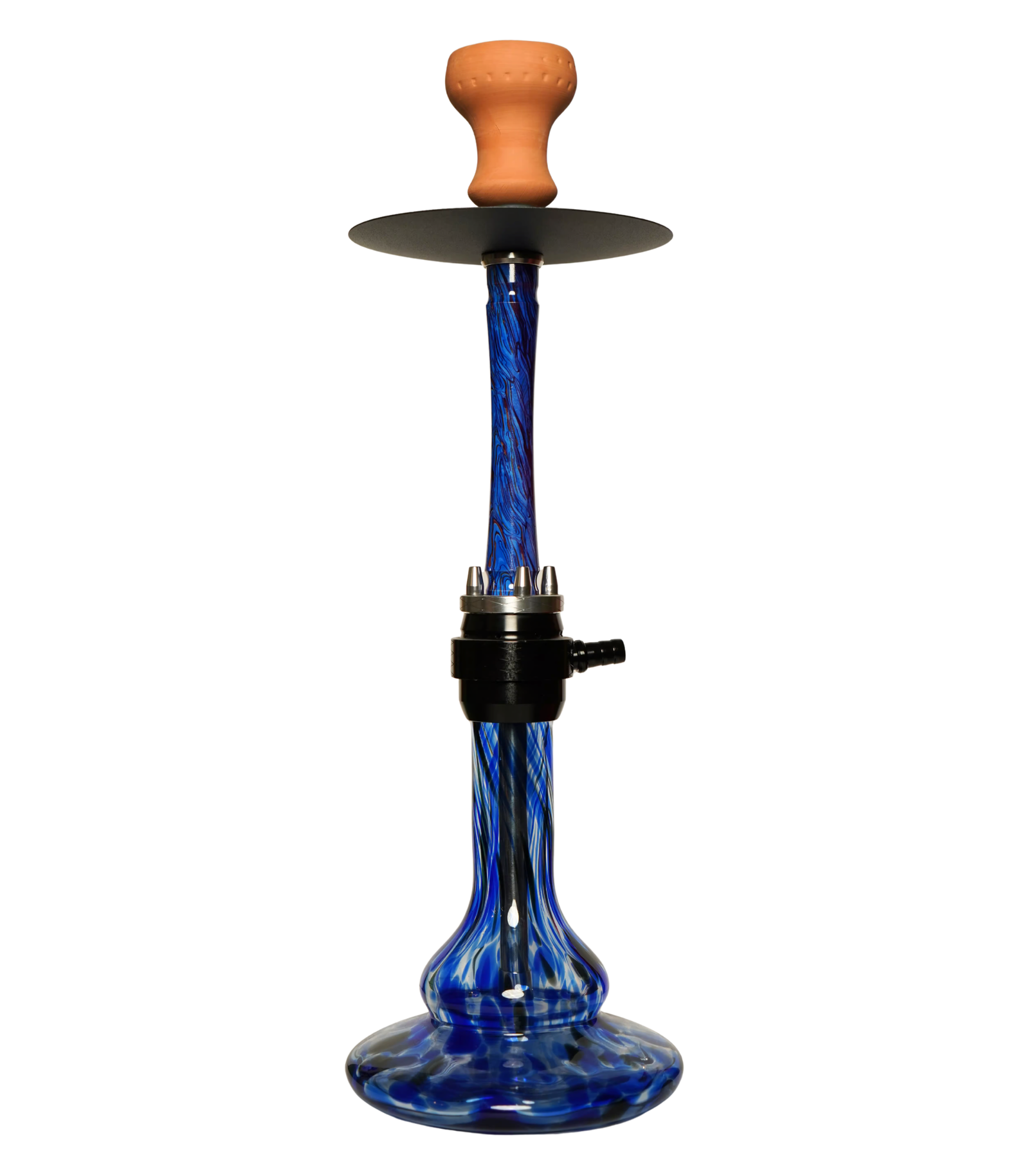 Contemporary hookah with glass base and hookah head