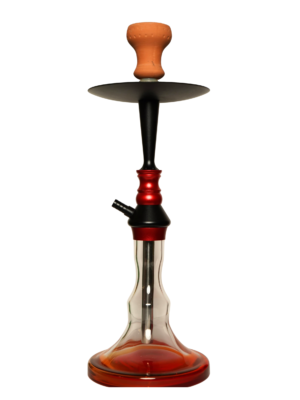 Contemporary hookah with glass base and hookah head