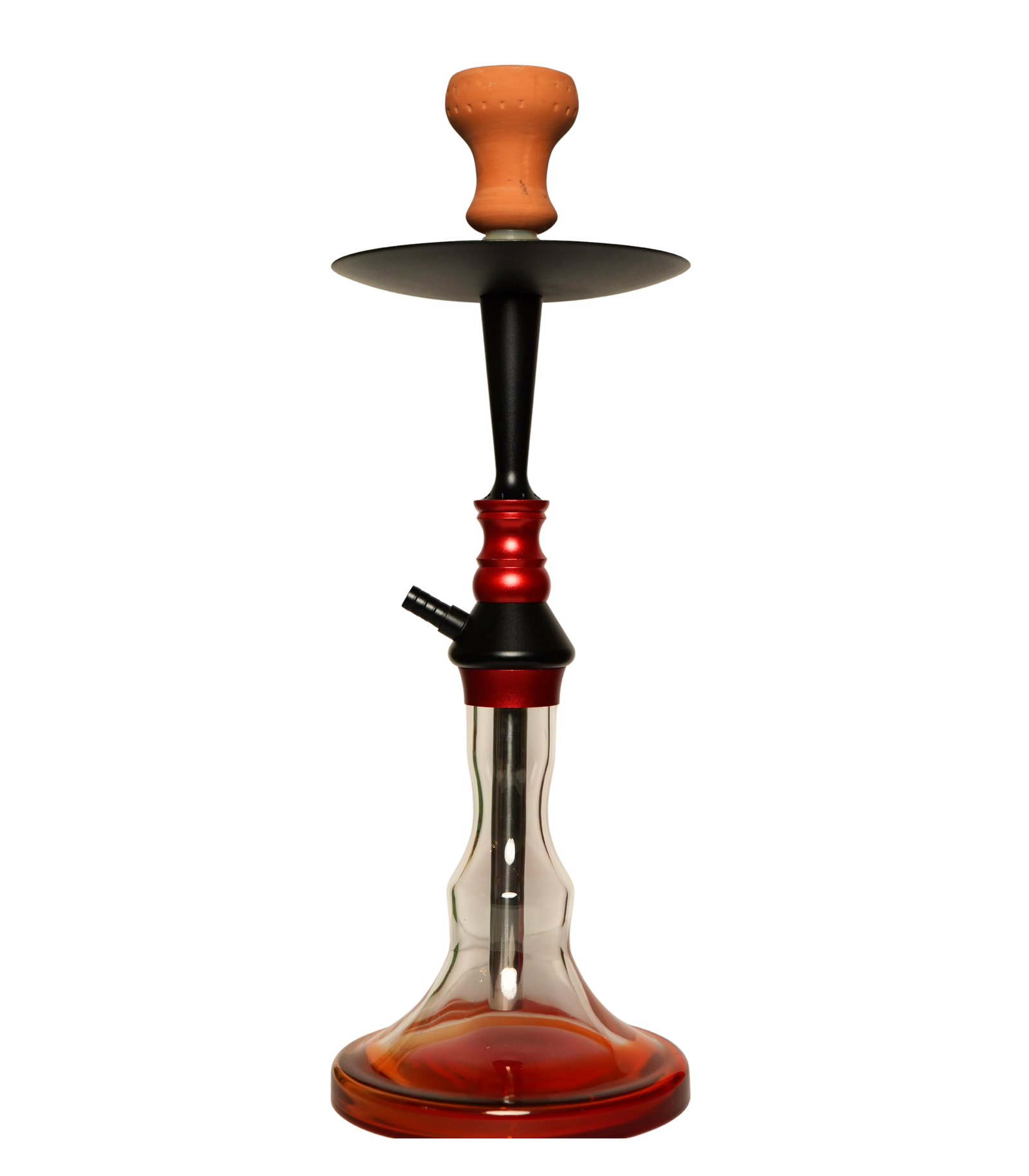 Contemporary hookah with glass base and hookah head