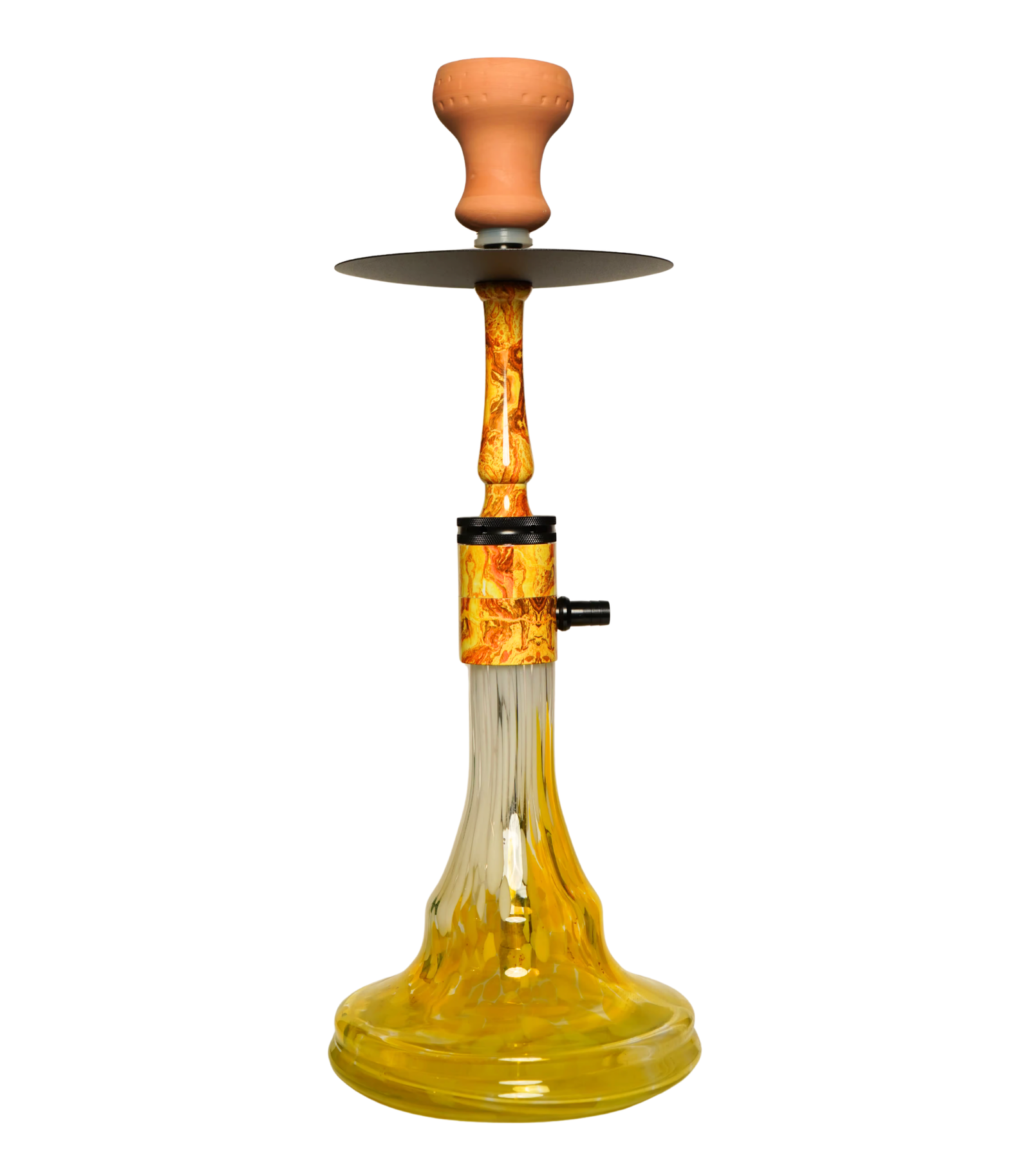 Contemporary hookah with glass base and hookah head
