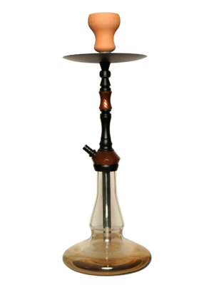 Contemporary hookah with glass base and hookah head
