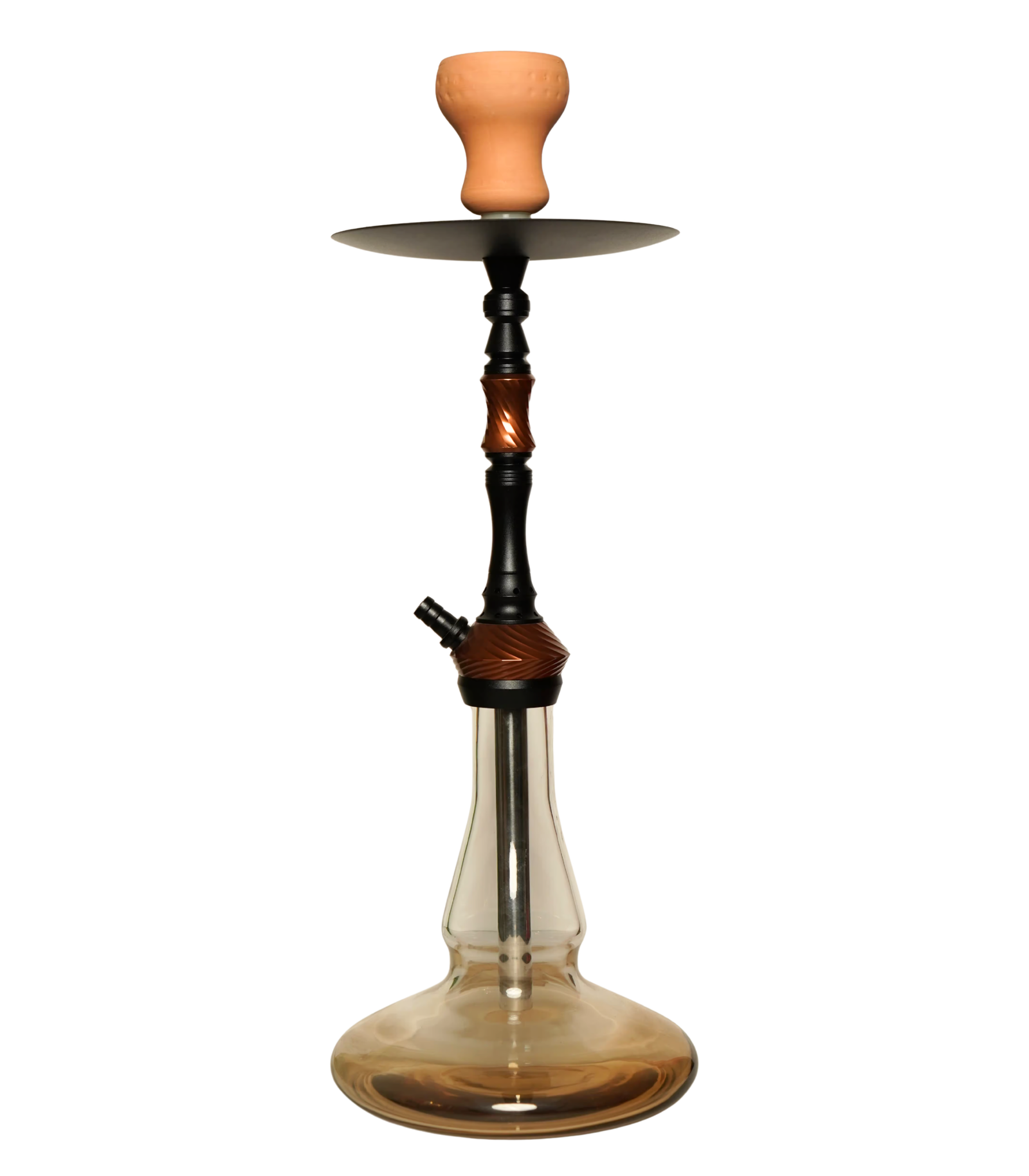 Contemporary hookah with glass base and hookah head
