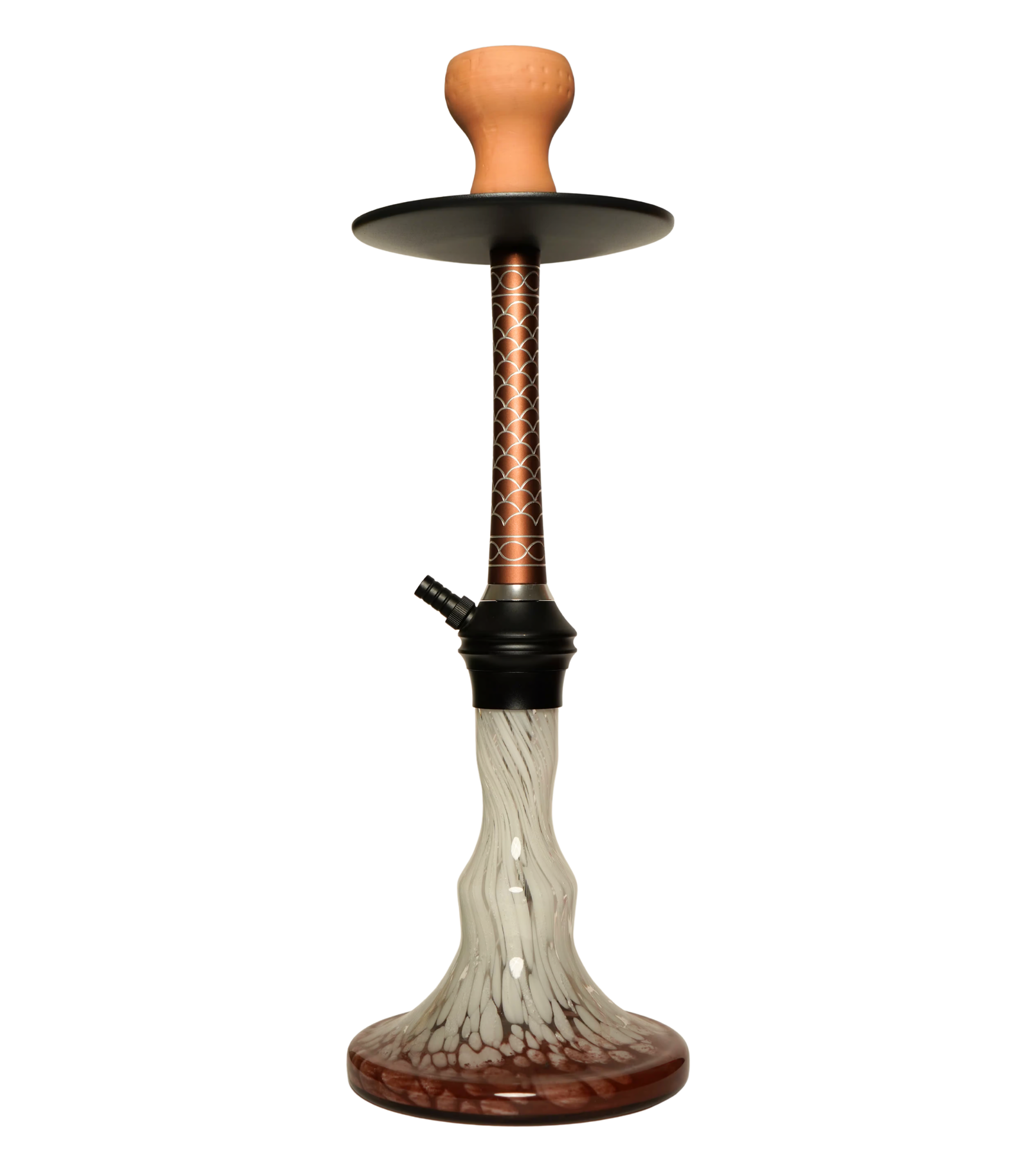 Contemporary hookah with glass base and hookah head