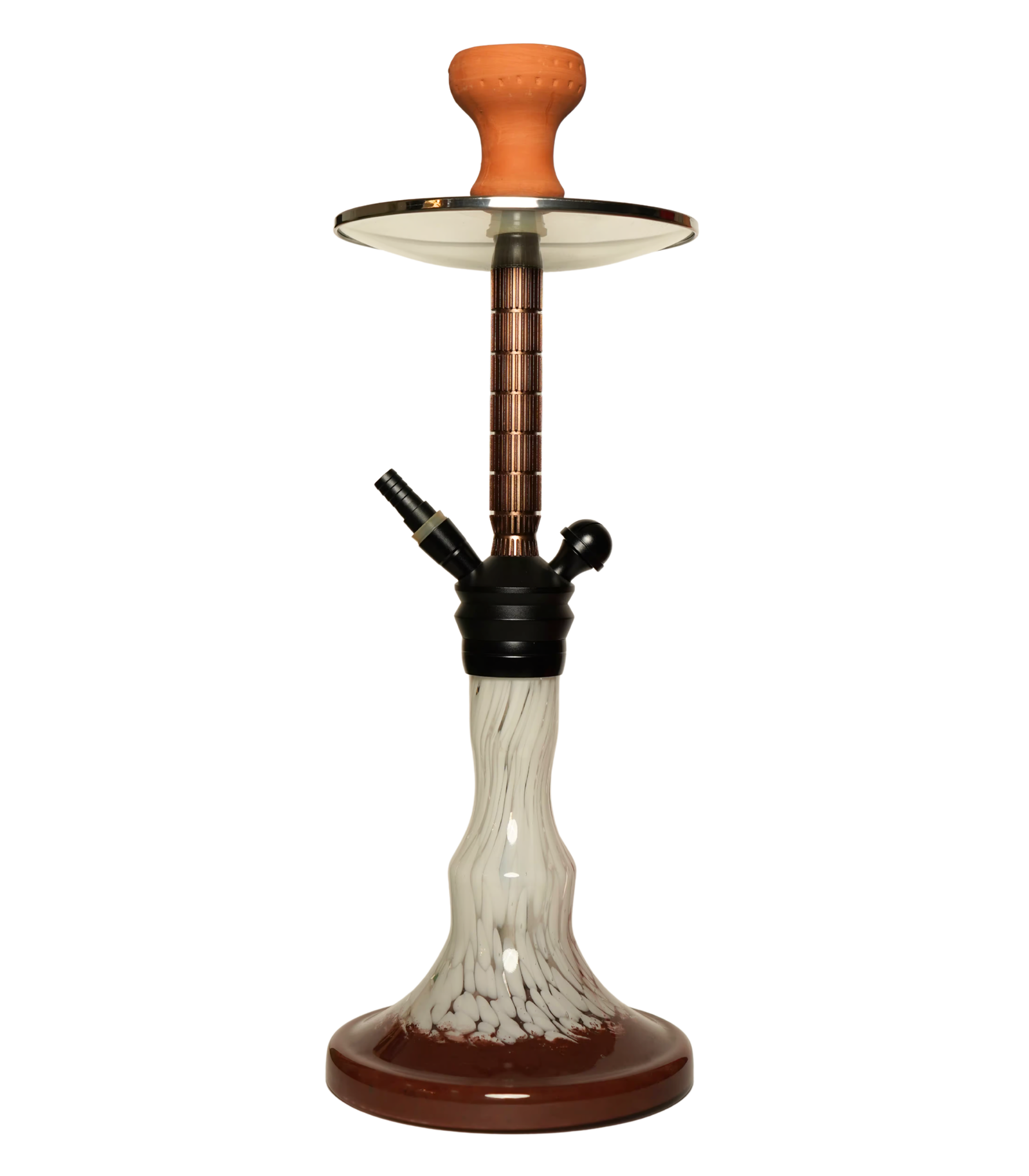Contemporary hookah with glass base and hookah head