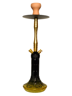 Contemporary hookah with glass base and hookah head