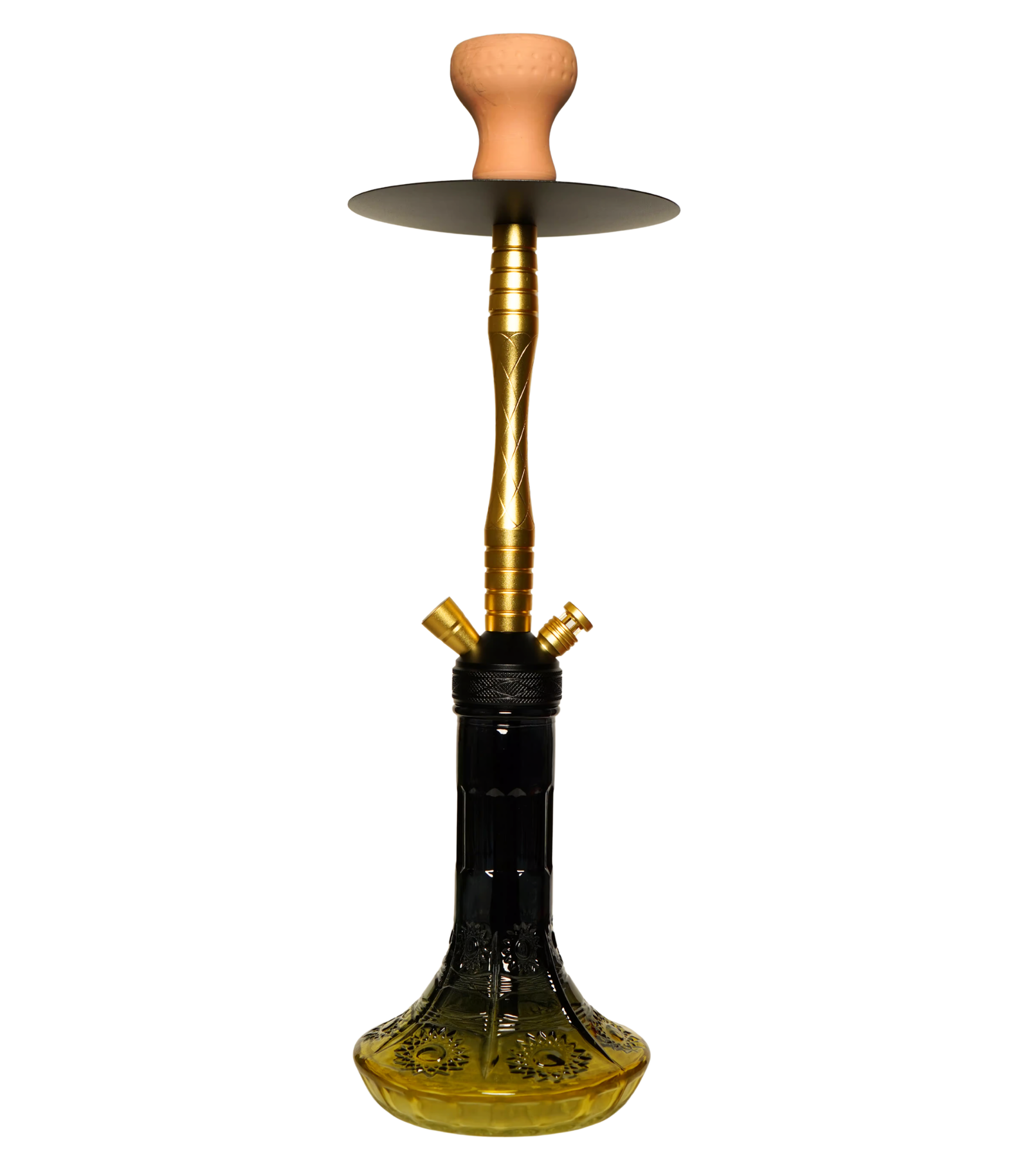 Contemporary hookah with glass base and hookah head