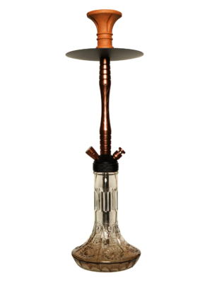 Contemporary hookah with glass base and hookah head