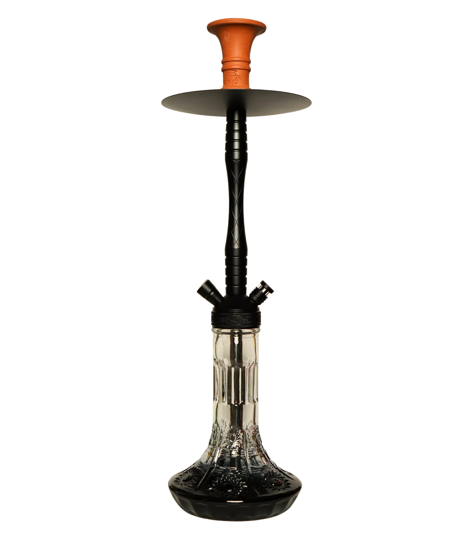 Contemporary hookah with glass base and hookah head