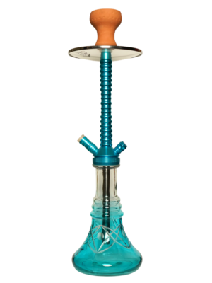 Contemporary hookah with glass base and hookah head