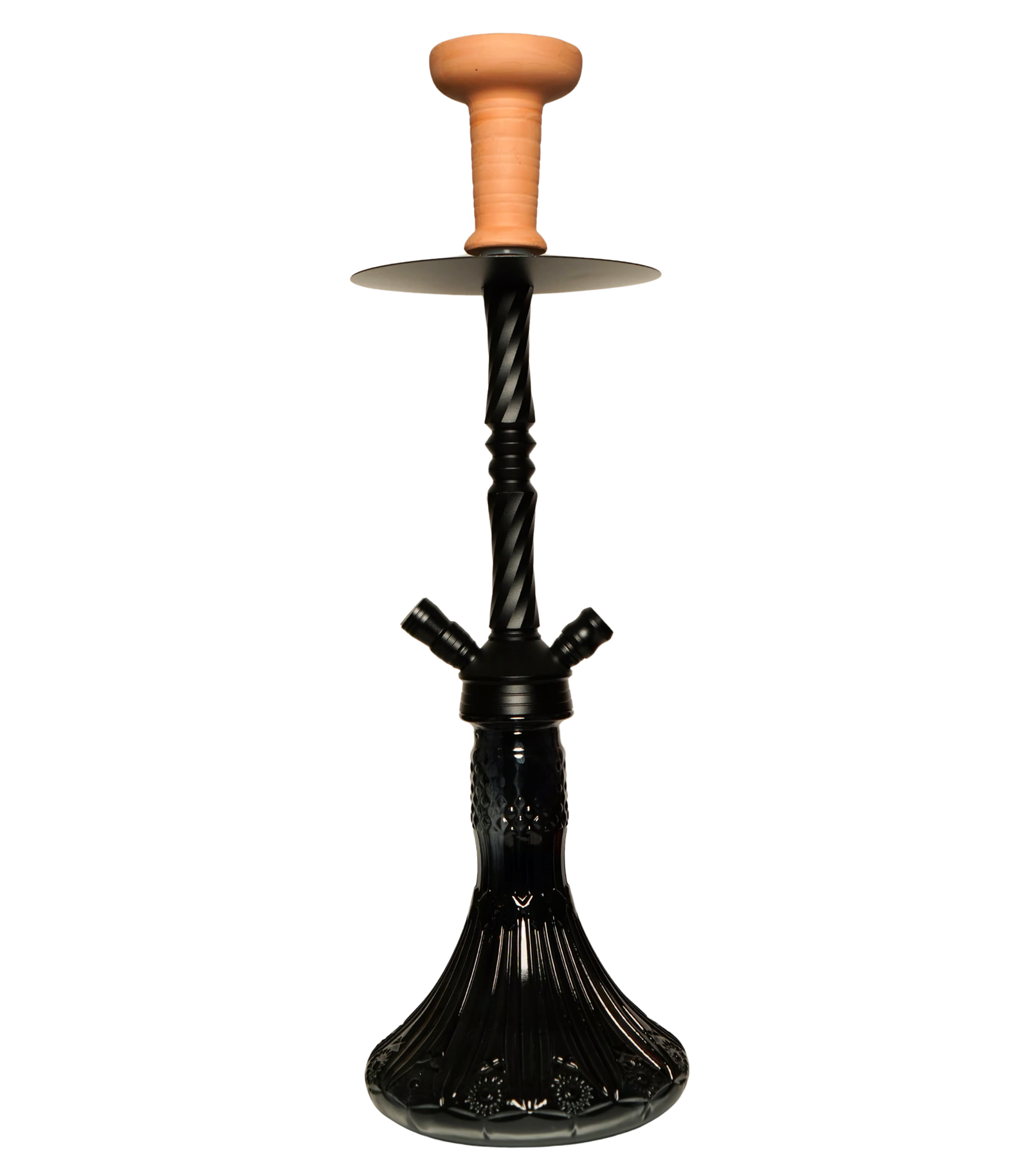 Contemporary hookah with glass base and hookah head
