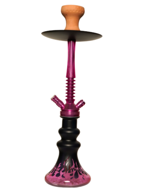 Contemporary hookah with glass base and hookah head