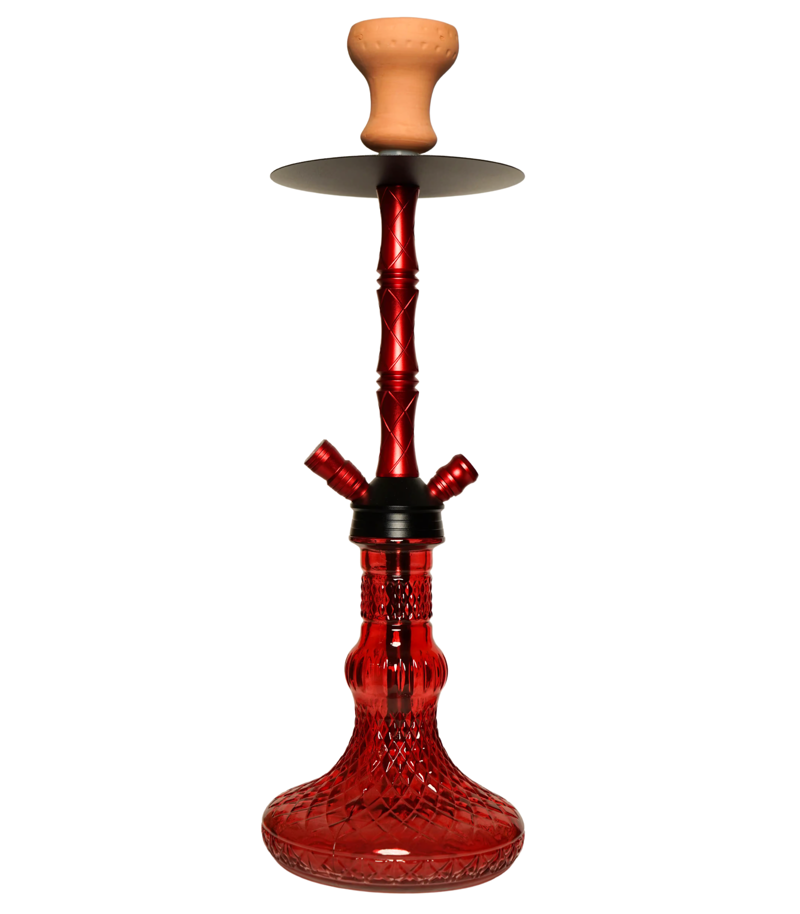 Contemporary hookah with glass base and hookah head