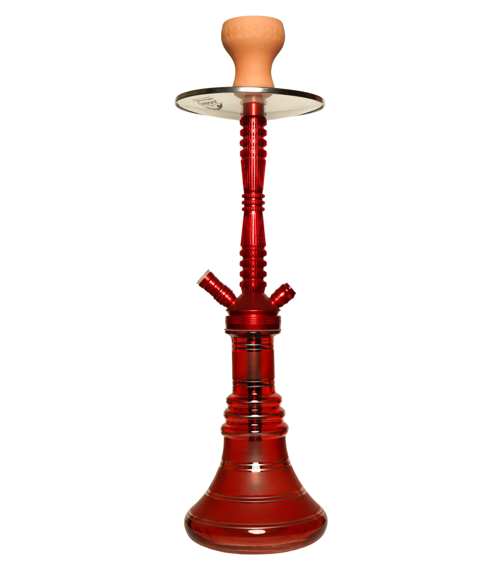 Contemporary hookah with glass base and hookah head