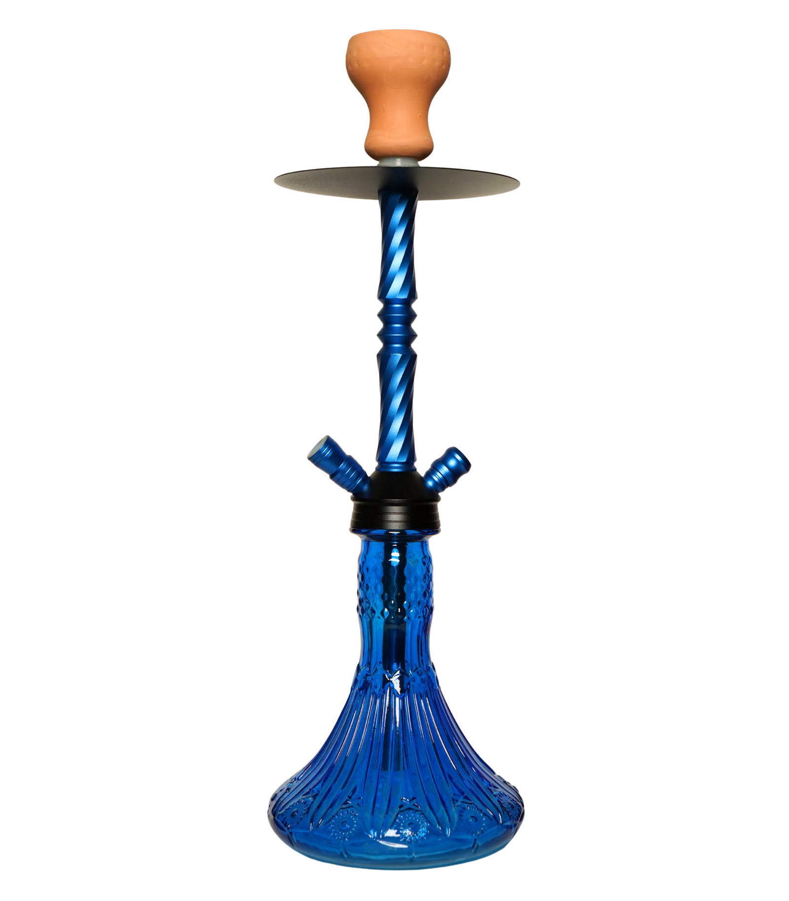 Contemporary hookah with glass base and hookah head