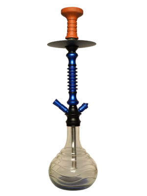 Contemporary hookah with glass base and hookah head