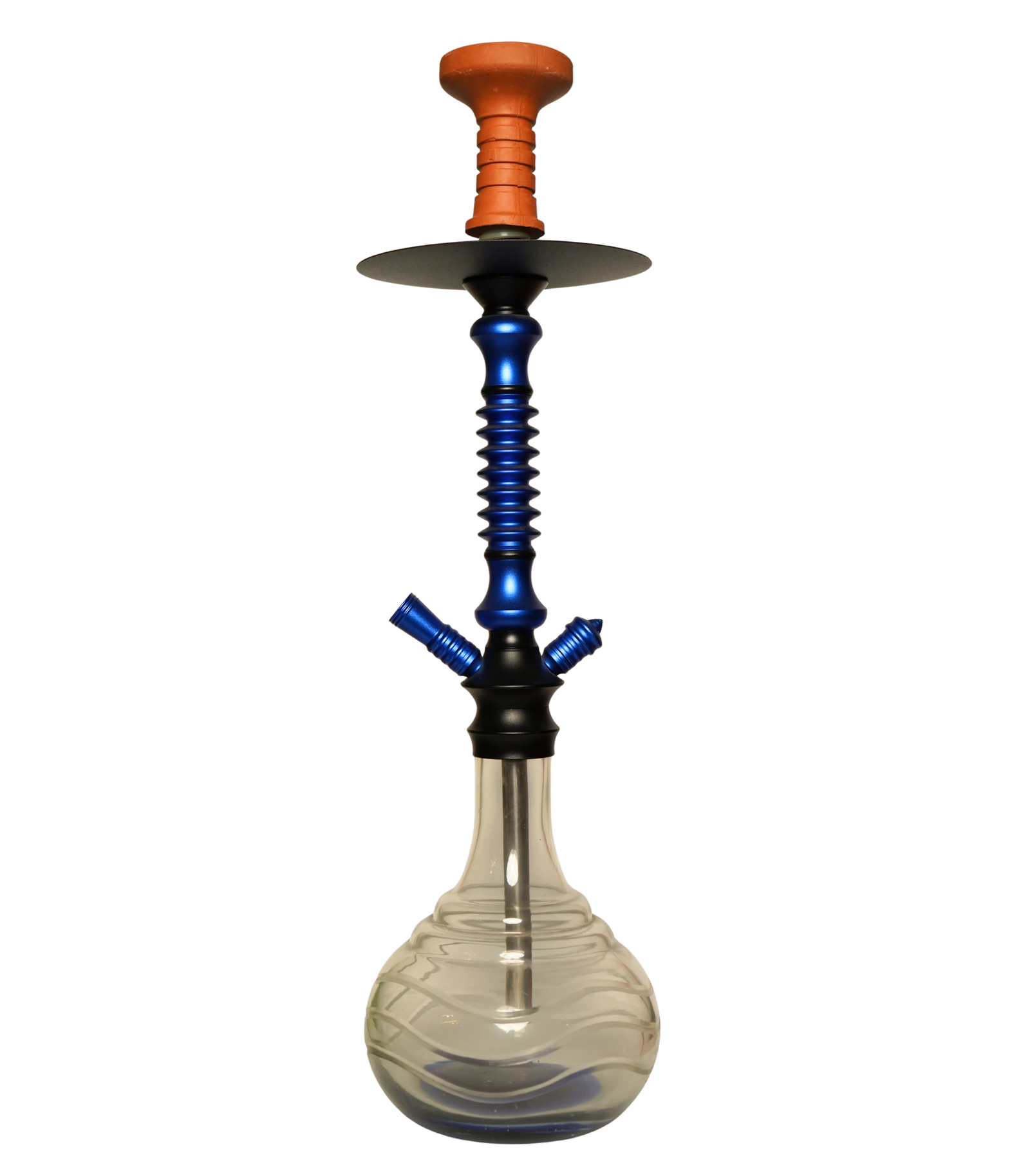 Contemporary hookah with glass base and hookah head