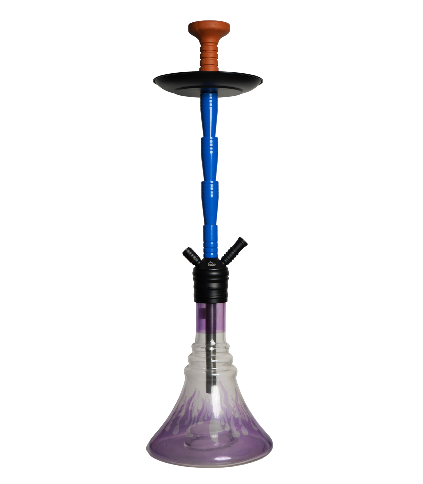 Contemporary hookah with glass base and hookah head