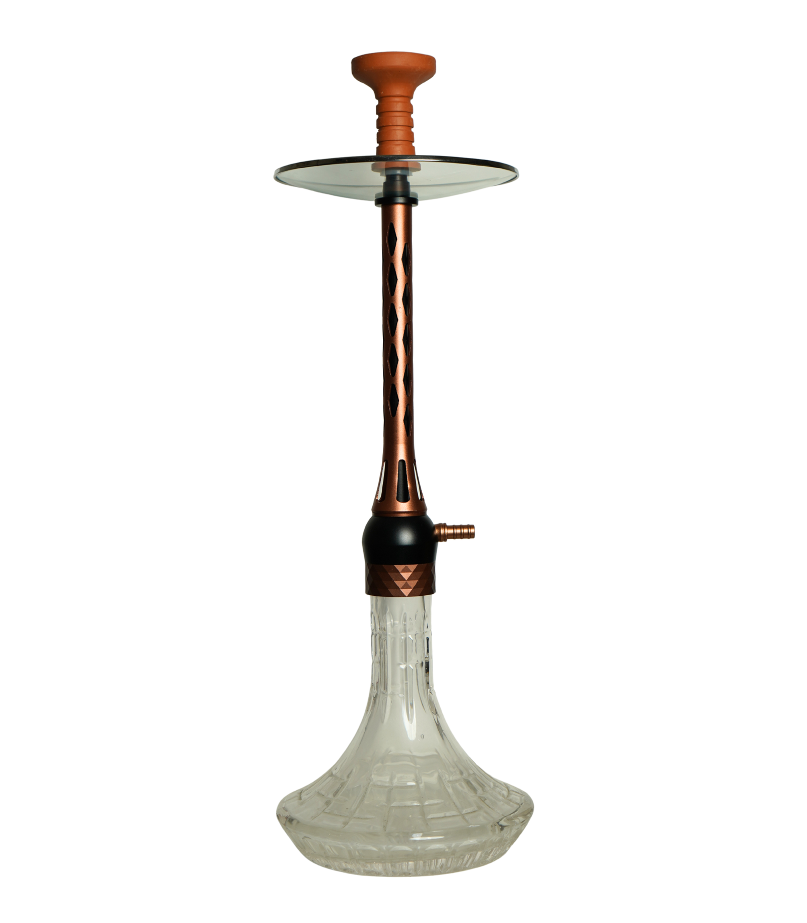 Contemporary hookah with glass base and hookah head