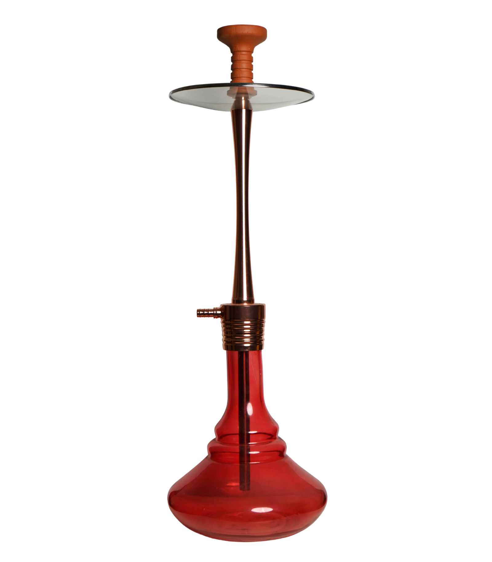 Contemporary hookah with glass base and hookah head