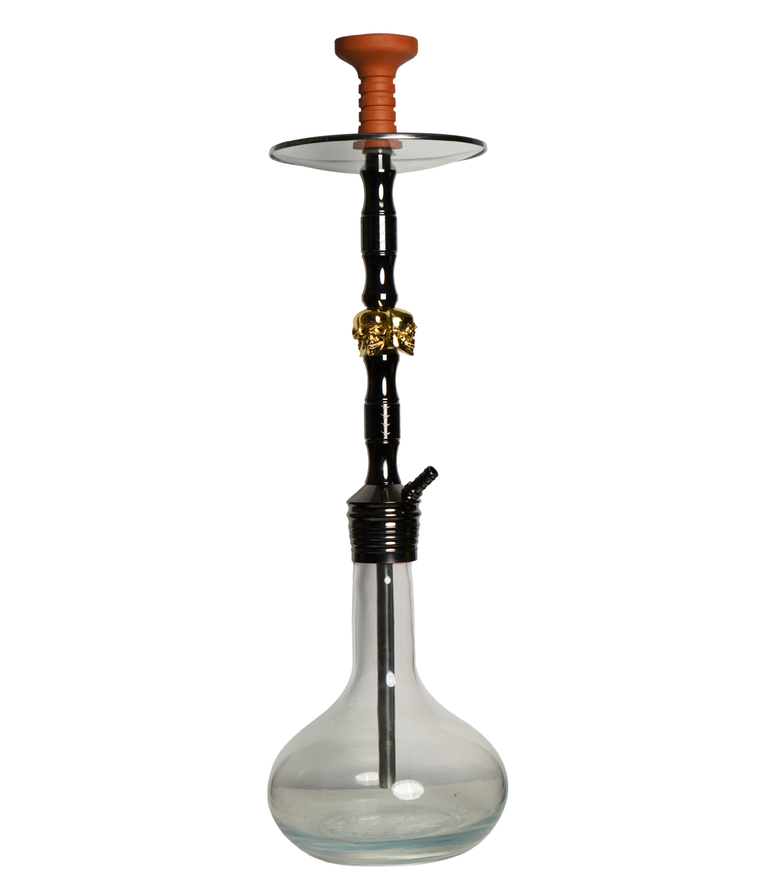 Contemporary hookah with glass base and hookah head